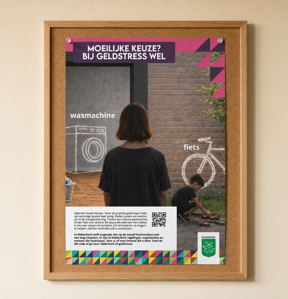 Mock up poster geldstress