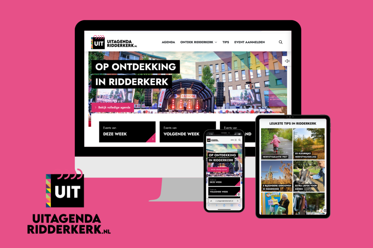 De gemaakte huisstijl voor de Uitagenda Ridderkerk