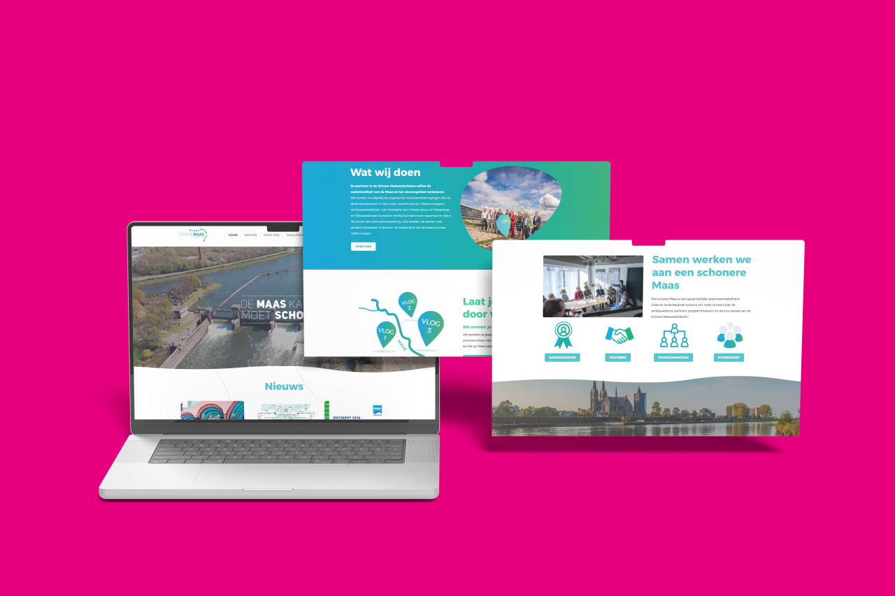 Webdesign voor klant Schone Maas waterketen