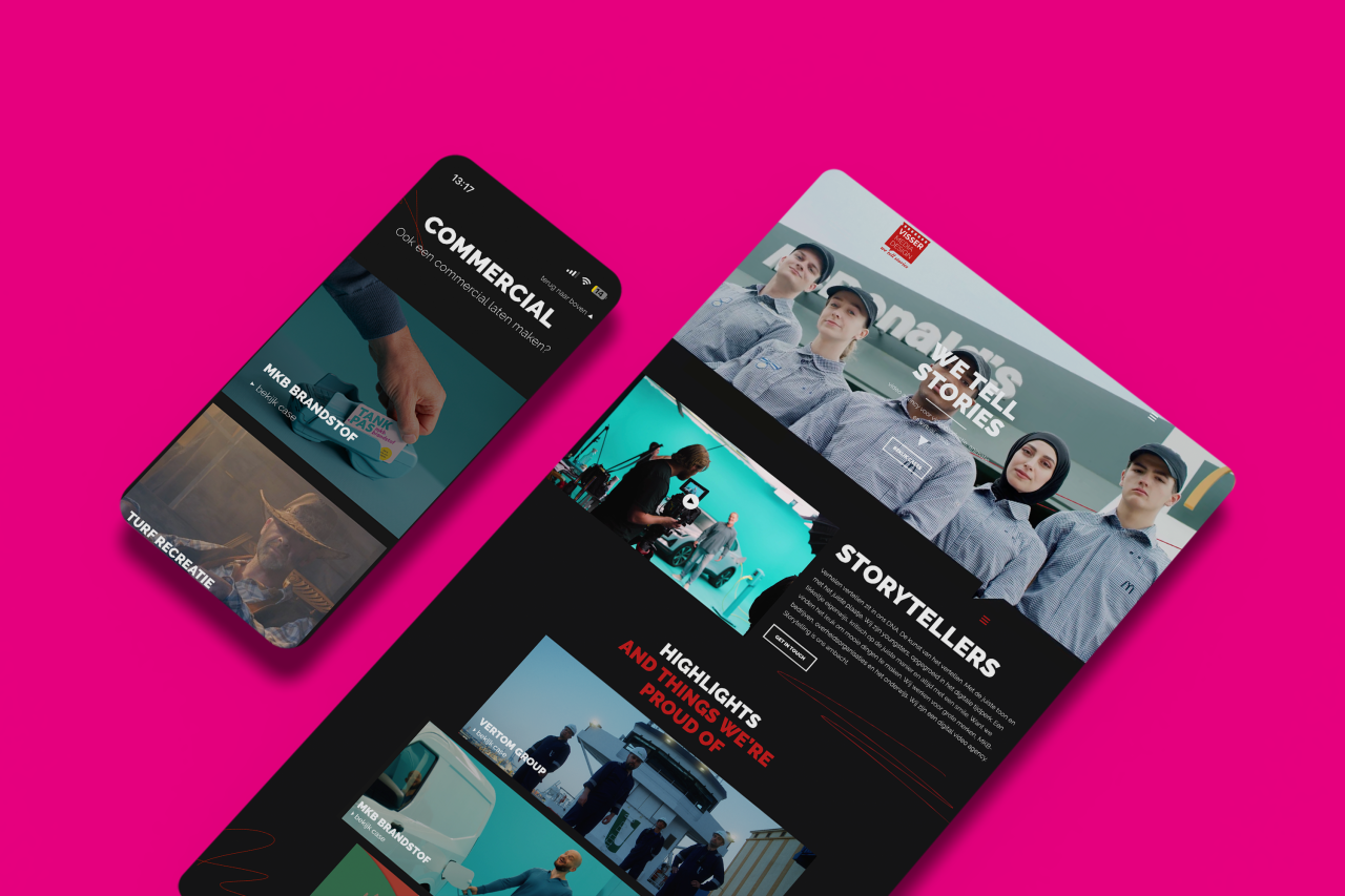 Gemaakte website voor klant Visser media design